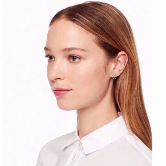 Kendra Scott • Dira Logo Earrings • Silver - Picture 2 of 6